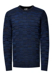 Rusty Neal Strickpullover Dunkelblau/Blau/Hellblau