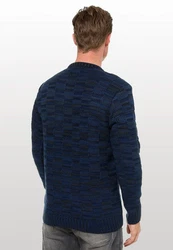 Rusty Neal Strickpullover Dunkelblau/Blau/Hellblau
