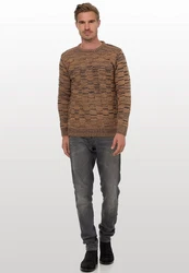 Rusty Neal Strickpullover Beige/Khaki/Braun