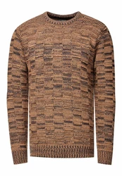 Rusty Neal Strickpullover Beige/Khaki/Braun