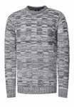 Rusty Neal Strickpullover Grau/Hellgrau