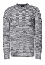 Strickpullover mit dezenter Musterung und Strick-Design