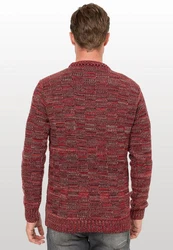 Rusty Neal Strickpullover Dunkelrot/Rot/Bordeaux
