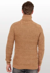 Rusty Neal Rollkragenpullover Braun/Beige