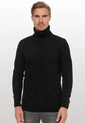 Rusty Neal Rollkragenpullover Schwarz