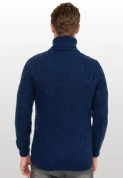 Rusty Neal Rollkragenpullover Dunkelblau/Blau