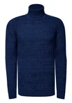 Rusty Neal Rollkragenpullover Dunkelblau/Blau