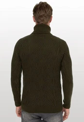 Rusty Neal Rollkragenpullover Dunkelgrün/Grün
