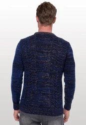 Rusty Neal Strickpullover Blau/Dunkelblau/Hellblau