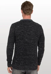 Rusty Neal Strickpullover Schwarz/Dunkelgrau/Grau/Blau/Dunkelblau/Hellblau