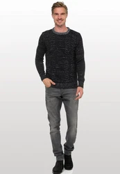 Rusty Neal Strickpullover Schwarz/Dunkelgrau/Grau/Blau/Dunkelblau/Hellblau