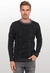 Rusty Neal Strickpullover Schwarz/Dunkelgrau/Grau/Blau/Dunkelblau/Hellblau