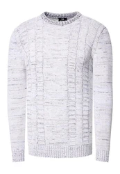 Rusty Neal Strickpullover Grau/Weiß/Creme