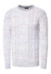 Rusty Neal Strickpullover Grau/Weiß/Creme
