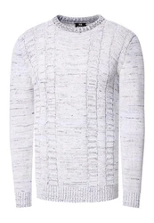 Rusty Neal Strickpullover Grau/Weiß/Creme
