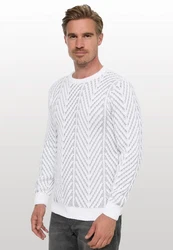 Rusty Neal Strickpullover Weiß/Creme/Grau