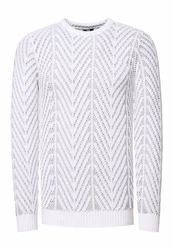 Rusty Neal Strickpullover Weiß/Creme/Grau