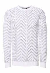 Rusty Neal Strickpullover Weiß/Creme/Grau
