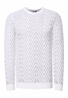 Rusty Neal Strickpullover Weiß/Creme/Grau