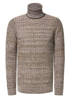Rusty Neal Rollkragenpullover Beige/Braun/Grau/Dunkelrot