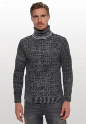 Rusty Neal Rollkragenpullover Dunkelgrau/Schwarz/Grau/Dunkelblau/Hellgrau