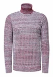 Rusty Neal Rollkragenpullover Dunkelrot/Lila/Bordeaux/Dunkelblau