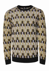 Rusty Neal Strickpullover Braun/Mischfarben/Grau/Gelb