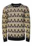 Rusty Neal Strickpullover Braun/Mischfarben/Grau/Gelb
