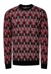 Rusty Neal Strickpullover Dunkelrot/Bordeaux/Rot