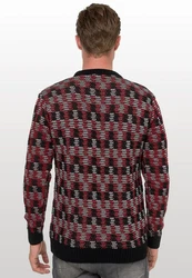 Rusty Neal Strickpullover Dunkelrot/Bordeaux/Rot