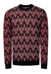Rusty Neal Strickpullover Dunkelrot/Bordeaux/Rot