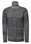 Rusty Neal Strickpullover Dunkelblau/Grau/Dunkelgrau