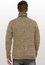 Rusty Neal Strickpullover Beige/Braun/Khaki/Gelb