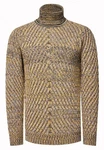Rusty Neal Strickpullover Beige/Braun/Khaki/Gelb
