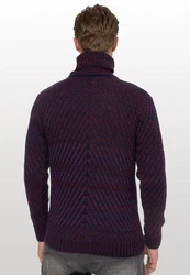 Rusty Neal Strickpullover Dunkelrot/Dunkelblau/Bordeaux/Lila