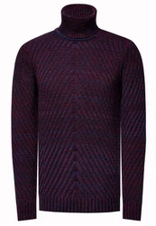 Rusty Neal Strickpullover Dunkelrot/Dunkelblau/Bordeaux/Lila