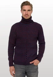 Rusty Neal Strickpullover Dunkelrot/Dunkelblau/Bordeaux/Lila