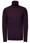 Rusty Neal Strickpullover Dunkelrot/Dunkelblau/Bordeaux/Lila