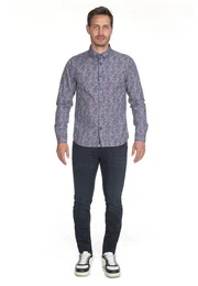 Langarmhemd RETIL mit filigranem Alloverprint
