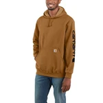 Carhartt Kapuzensweatshirt Logo Hooded Sweatshirt K288 grau/Hellgrau/Schwarz/heather grey/black
