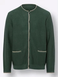 Sieh an! Strickjacke Dunkelgrün