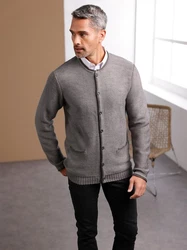 Sieh an! Strickjacke Hellgrau/Grau