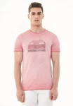 ORGANICATION T-Shirt Men's Garment Dyed Printed T-shirt Desert Rose