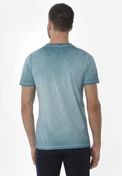 ORGANICATION T-Shirt Men's Garment Dyed Printed T-shirt Grün