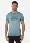 ORGANICATION T-Shirt Men's Garment Dyed Printed T-shirt Grün