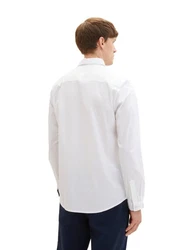 TOM TAILOR Stretch Poplin Langarmhemd Weiß (6373)
