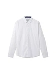 TOM TAILOR Stretch Poplin Langarmhemd Weiß (6373)