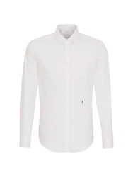 Seidensticker Herren Business Hemd Slim Fit Kent-Kragen Weiß/Creme