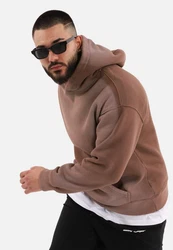 COFI Casuals Hoodie Spray Basic Oversized Hoodie Braun/Beige/Gelb