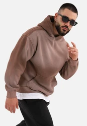 COFI Casuals Hoodie Spray Basic Oversized Hoodie Braun/Beige/Gelb